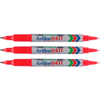 Artline Twin Head Marker 041T - Red