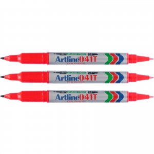 Artline Twin Head Marker 041T - Red